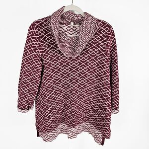 Moth Anthropologie Graphic Alena Cowl Neck Medium Sweater